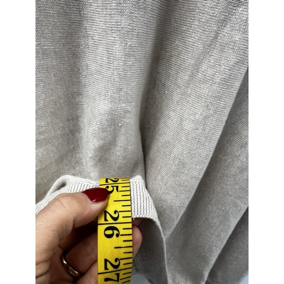 Garnet Hill Linen Sweater Oversized V Neck Boxy Dolman Sleeve Lagenlook Sz L - Picture 7 of 12